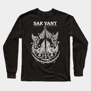 Muay Thai Tattoo Sak Yant Serpent Long Sleeve T-Shirt